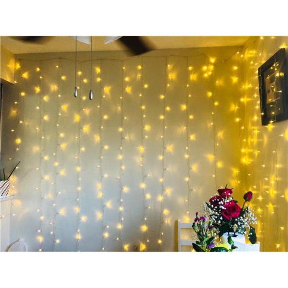 Window Curtain String Lights, 300 LED 8 Lighting Modes